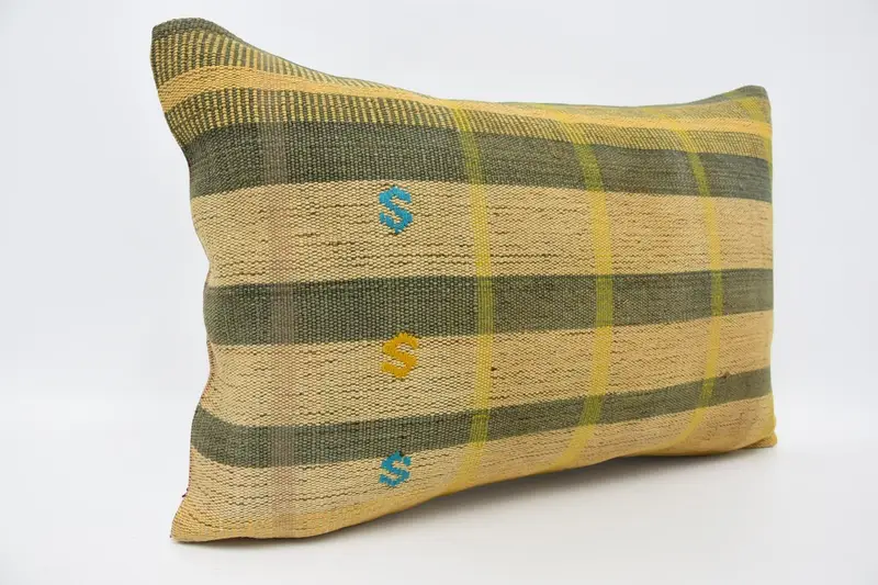 Pet Pillow, Boho Pillow, 16x24 Beige Pillow, Interior Designer Pillow, Vintage Kilim Throw Pillow, Cushion Case, Wholesale Pillow - 3