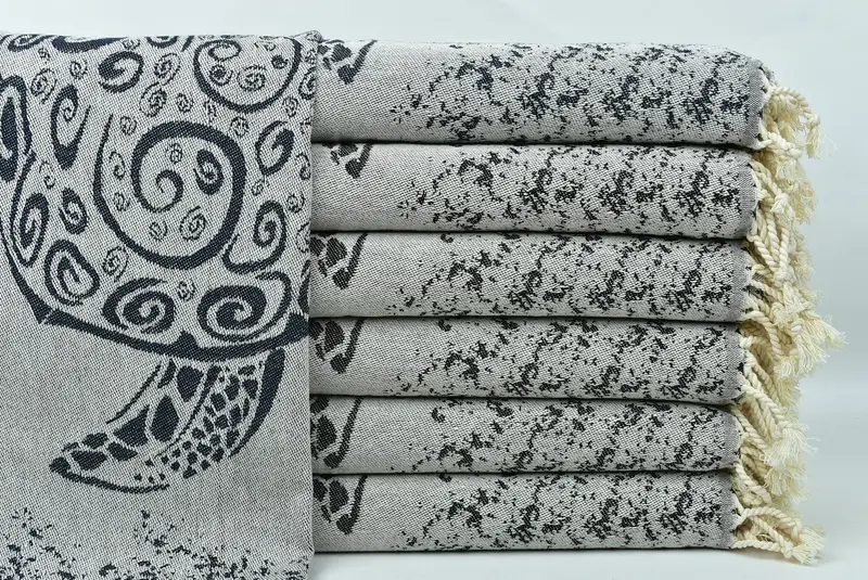 36x18 Pamuklu Carretta Desenli Havlu, Kişiselleştirilmiş El Havlusu, Onun İçin Yıldönümü Hediyesi, Monogram Mutfak Havlu, Kişiselleştirilmiş Yemek Havlu, Spa Havlu - 2