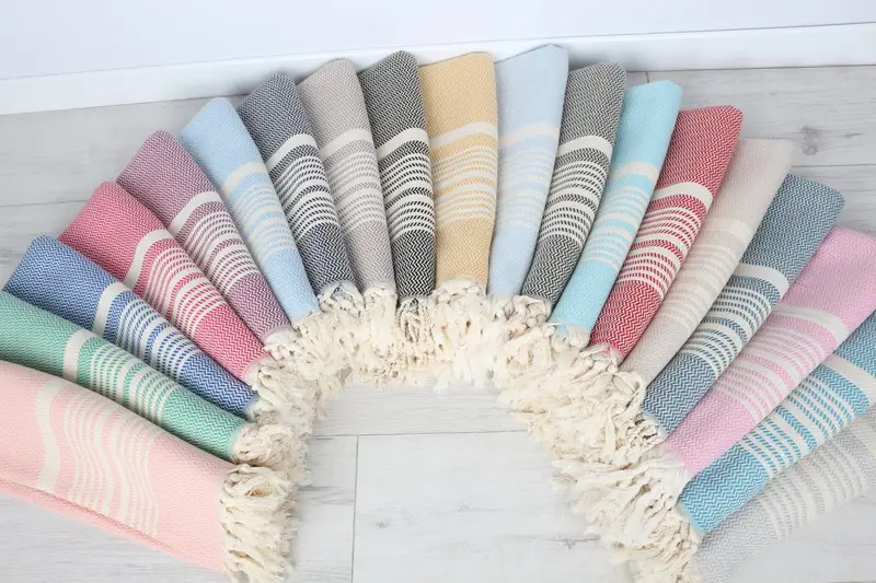 Personalized Kitchen Towel, Travel Towel, Bachelor Party Favors, Wedding Hand Made Gift, 40x18 Cotton Striped Towel, Wedding Favors, Bathroom Towels