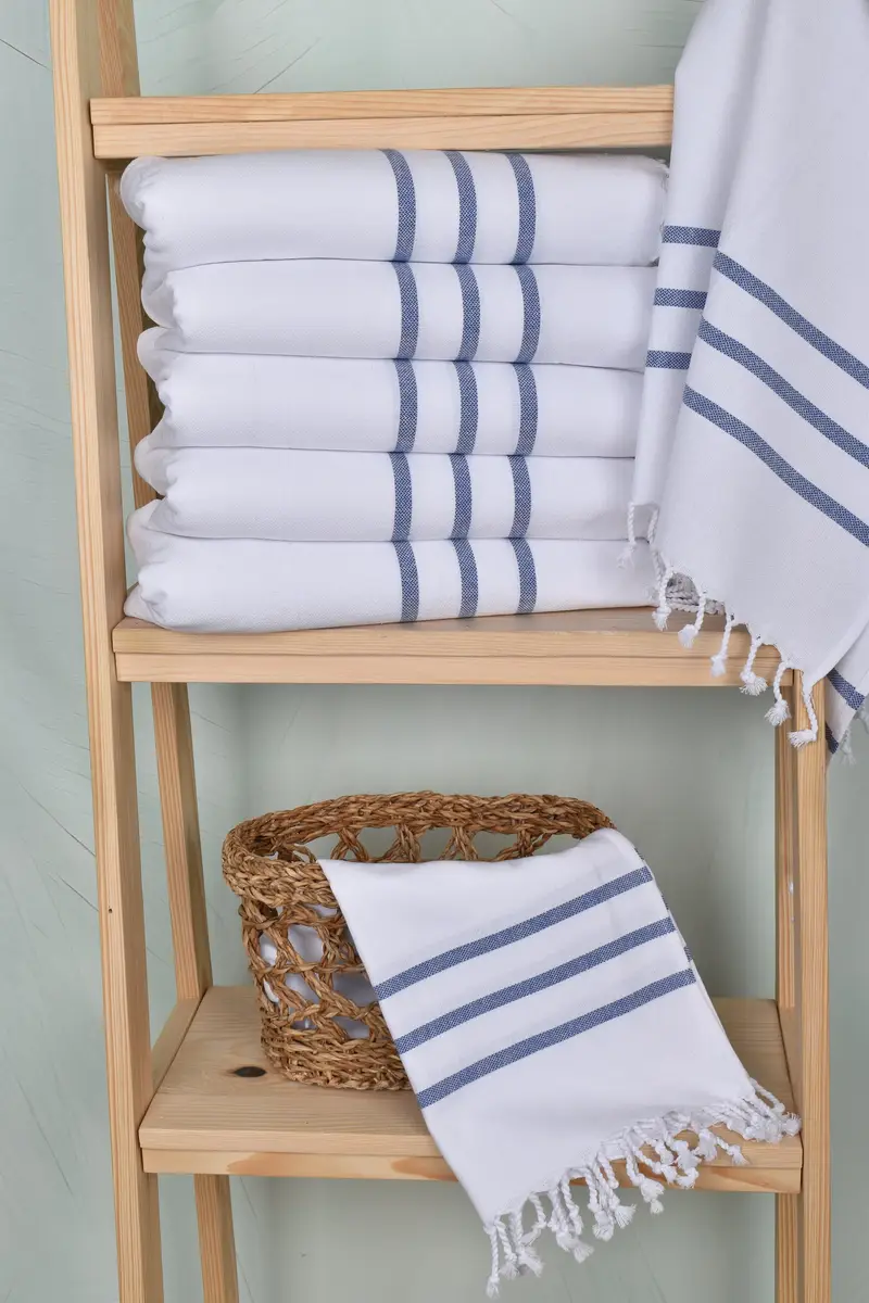 Wedding Shower Gift, Turkish Hand Towel, Custom Hand Towel, 40x20 Cotton Striped Towel, Personalized Hand Towel, First Wedding Anniversary Gift - 3