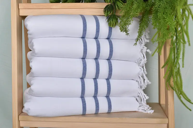Wedding Shower Gift, Turkish Hand Towel, Custom Hand Towel, 40x20 Cotton Striped Towel, Personalized Hand Towel, First Wedding Anniversary Gift - 1