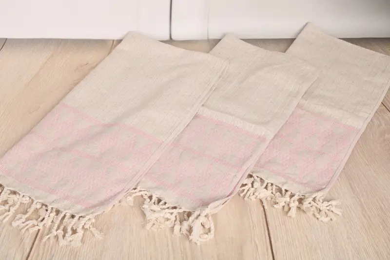 Seyahat havlu, yaz hediyesi, özel hediyeler, mutfak havlu, onun için hediye, Türk el havlu, özel el havlu, 40x20 keten Kilim Tasarım Havlu - 6