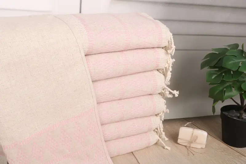 Seyahat havlu, yaz hediyesi, özel hediyeler, mutfak havlu, onun için hediye, Türk el havlu, özel el havlu, 40x20 keten Kilim Tasarım Havlu - 1