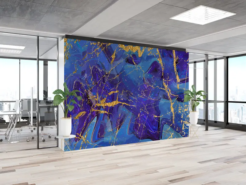 Wallpaper Peel And Stick, Abstract Marble Wallpaper, Wall Stickers, Blue Marble Wall Art, Wall Stickers, 3D Wallpaper, Contact Paper, - 3