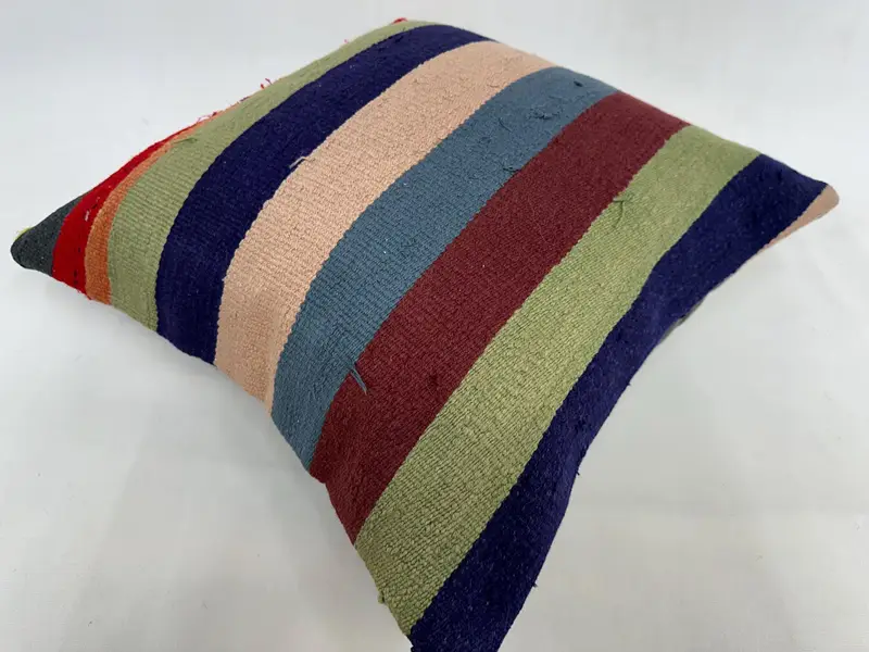 Home Decor Pillow, Patio Pillow, 20x20 Green Cushion Case, Boho Pillow Sham Cover, Ethnical Kilim Rug Pillow, Farmhouse Cushion Cover, Pillow - 6