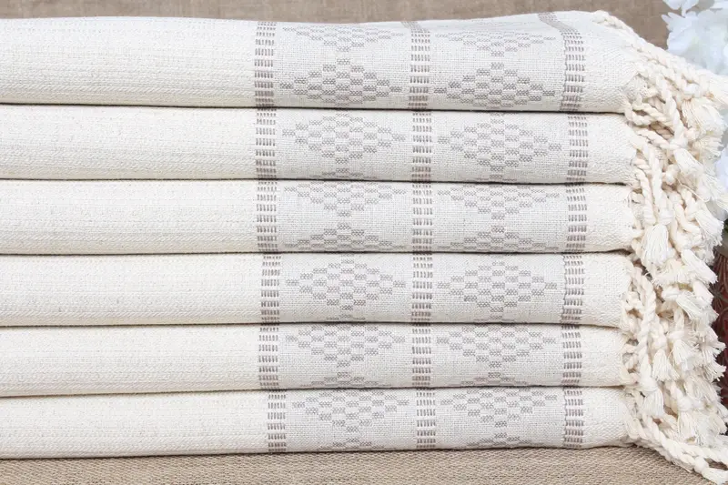 Turkish Towels Beach Brown Kilim Design, 36x71 Inches