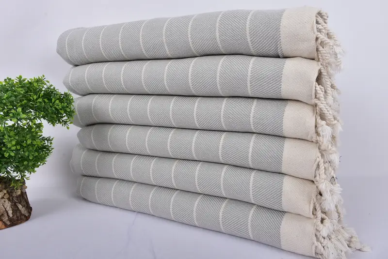 70x40 Cotton Herringbone Towel, Personalised Gift, Cotton towel, Turkish beach towel, Monogram Turkish Towel, Handmade Turkish hammam towel - 3