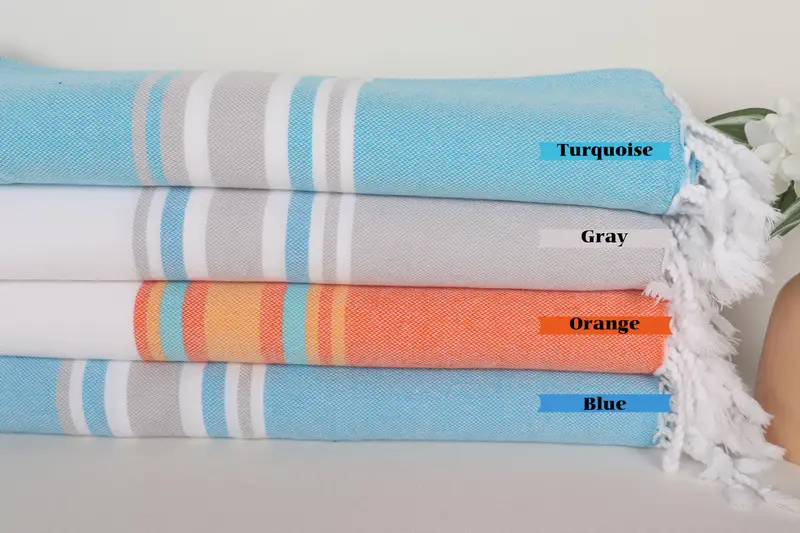 Bachelorette Party Favors, Beach Towel Bulk, Wedding Favors, Arizona Bachelorette Party Favors, Gift For Best Friend, 70x40 Cotton Striped Towel - 1