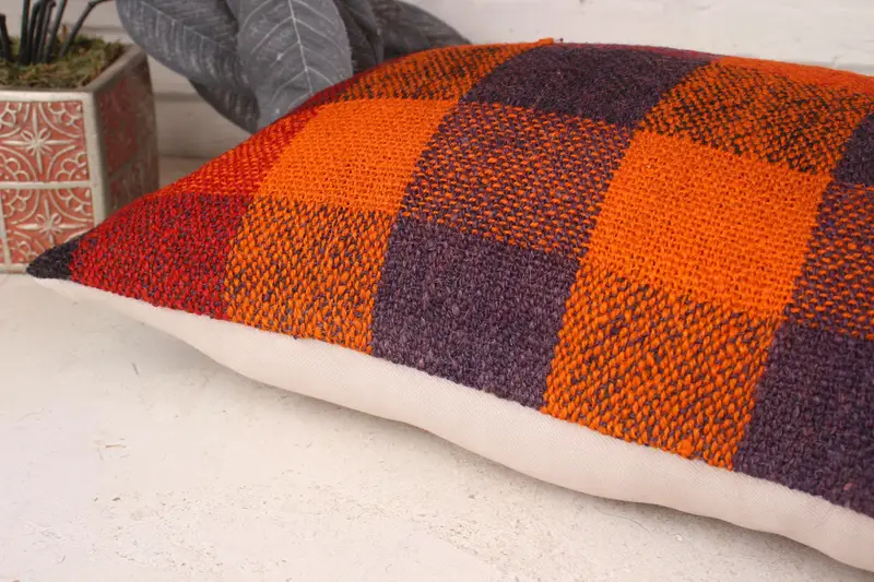 Throw Kilim Pillow, Pillow for Couch, Wholesale Cushion, 12x20 Red Cushion Cover, Kilim Cushion Sham, Christmas Pillow Case, Pillow Sham - 6