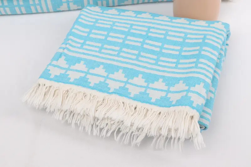Gym Towel, Personalized Beach Towel, 70x40 Linen Kilim Design Towel, Family Gift Basket, Absorbent towel, Spa Towel, Quick-dry towel, Employee Gifts - 6