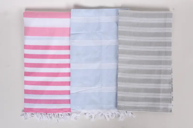 Turkish Bath Towel Set, Thin towel, Handwoven Turkish Towel, Custom Wedding Gifts, Gift For Coworker, Beach towel, 70x40 Cotton Set of 8 Towel - 7