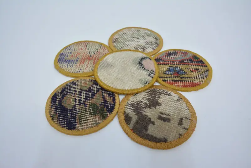 Posavasos marrón y bronce, posavasos únicos de decoración del hogar Boho