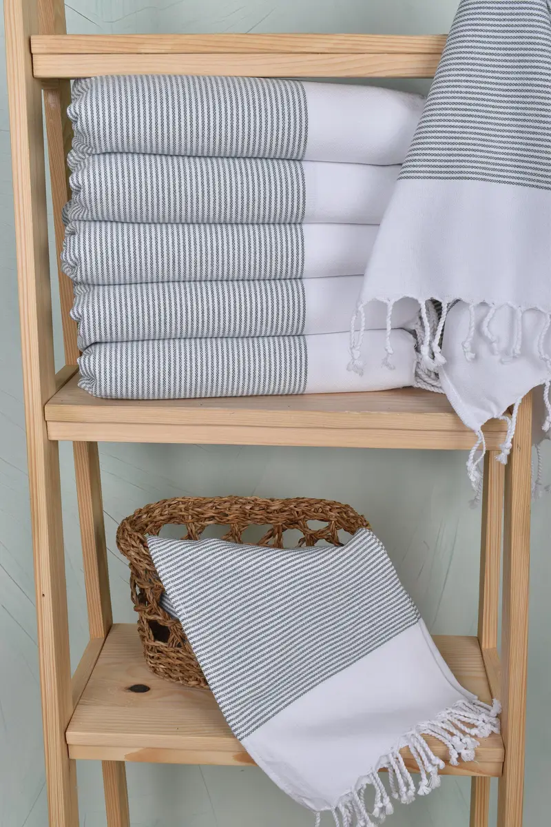 Bachelorette Towel, 40x18 Cotton Striped Towel, Personalized Hand Towel, Personalized Gift, Personalized Wedding Gift, Spa Towel, Bridesmaid Gifts - 3