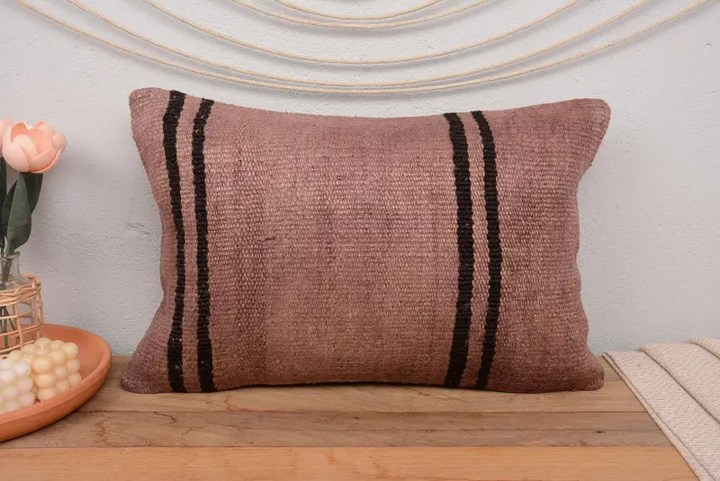 16x24 Brown Cushion Cover, Vintage Kilim Throw Pillow, Kilim Pillow Cover, Home Decor Pillow, Cushion Cover, Wholesale Pillow Case - 2