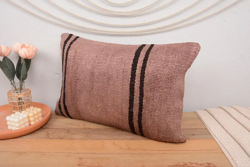 16x24 Brown Cushion Cover, Vintage Kilim Throw Pillow, Kilim Pillow Cover, Home Decor Pillow, Cushion Cover, Wholesale Pillow Case - 4
