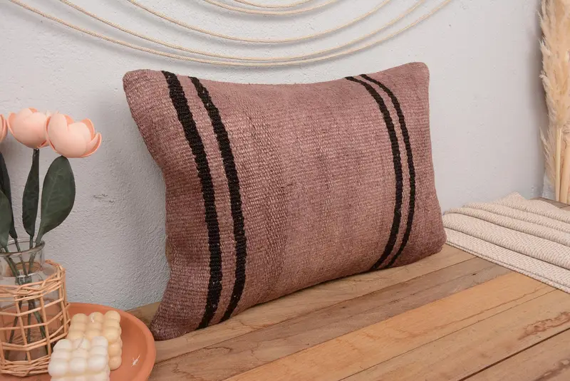 16x24 Brown Cushion Cover, Vintage Kilim Throw Pillow, Kilim Pillow Cover, Home Decor Pillow, Cushion Cover, Wholesale Pillow Case - 1