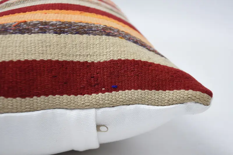 Handmade Kilim Cushion, Boho Pillow, Pillow, Handmade Throw Cushion Cover, Bed Cushion Case, 12x48 Red Pillow, Pillow for Couch - 5