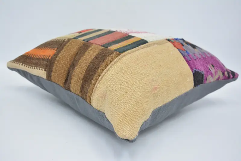 Pillow, One Of A Kind Pillow Cover, 18x18 Beige Cushion Case, Boho Pillow, Chair Pillow, Vintage Kilim Pillow, Pillow for Sofa - 6