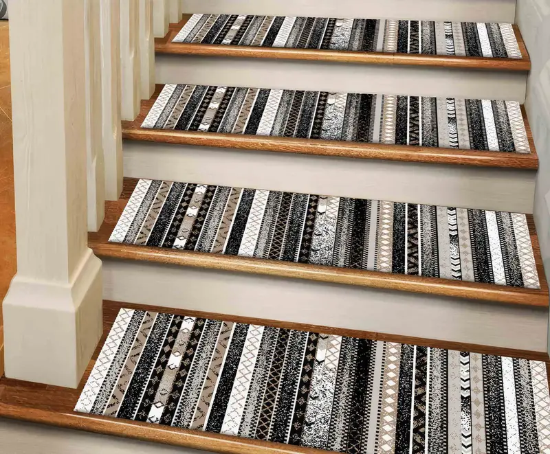 Geometric Pattern Printed Rug: Modern Kilim Design for Home Decor