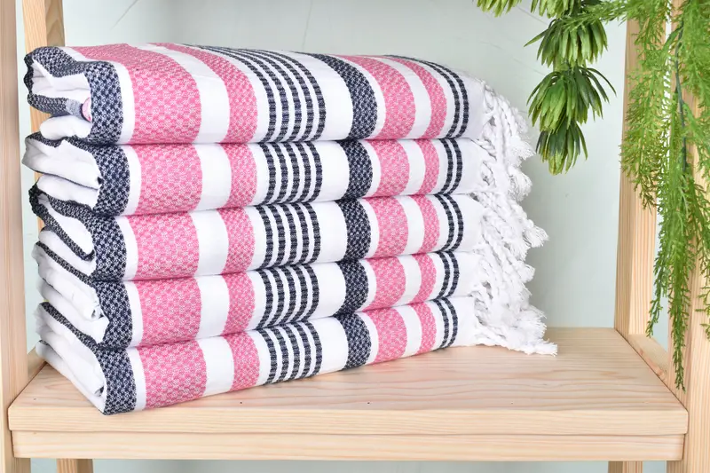 Personalized Beach Towel, Valentines Gift, 70x40 Cotton Striped Towel, Custom Towel Beach, Best Friend Gift, Organic Beach Towel, Housewarming Gift - 2