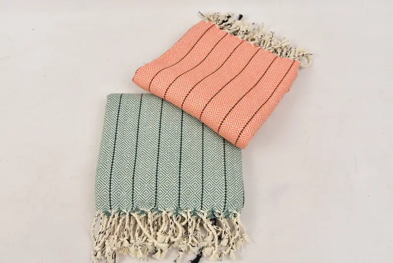 Oversized lightweight Turkish bath towel USA, Wedding Gift, Gift For Mom, Bridesmaid Gift, 68x38 Cotton Diamond Towel, Personalized Wedding Gift - 7
