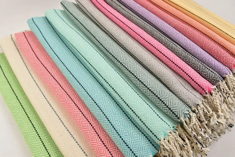 Oversized lightweight Turkish bath towel USA, Wedding Gift, Gift For Mom, Bridesmaid Gift, 68x38 Cotton Diamond Towel, Personalized Wedding Gift - 6