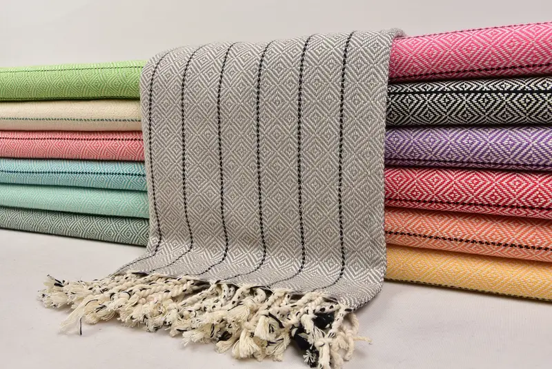Oversized lightweight Turkish bath towel USA, Wedding Gift, Gift For Mom, Bridesmaid Gift, 68x38 Cotton Diamond Towel, Personalized Wedding Gift - 2