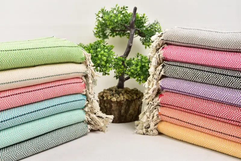 Oversized lightweight Turkish bath towel USA, Wedding Gift, Gift For Mom, Bridesmaid Gift, 68x38 Cotton Diamond Towel, Personalized Wedding Gift - 3