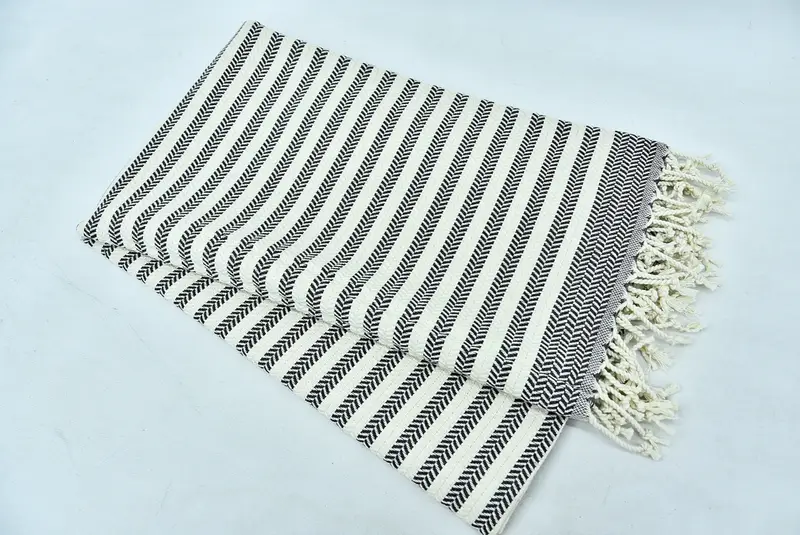 Personalized Towel, Turkish Towel Set, Handmade Gift, Organic Towel, Family Gift, Handwoven Turkish Towel, Gift For Her, 70x40 Cotton Chevron Towel - 5