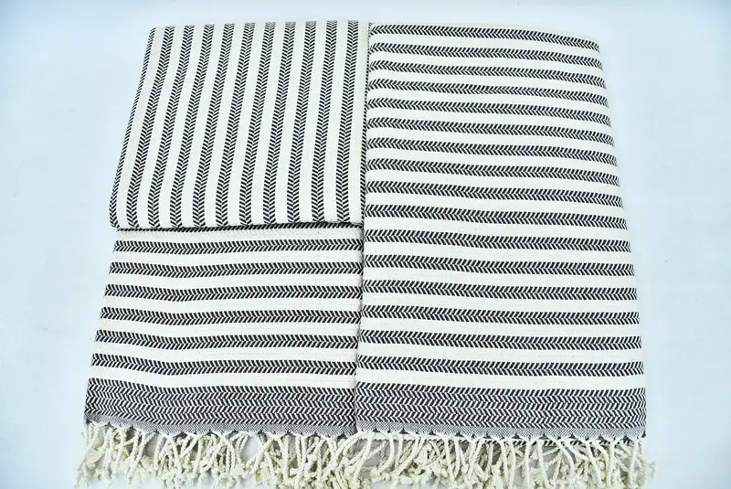 Personalized Towel, Turkish Towel Set, Handmade Gift, Organic Towel, Family Gift, Handwoven Turkish Towel, Gift For Her, 70x40 Cotton Chevron Towel - 4