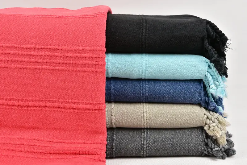 68x36 Cotton Striped Stonewashed Towel, Monogrammed Beach Towel, Bachelorette Party Gift, Personalized Gift For Him, Organic Turkish towel - 1