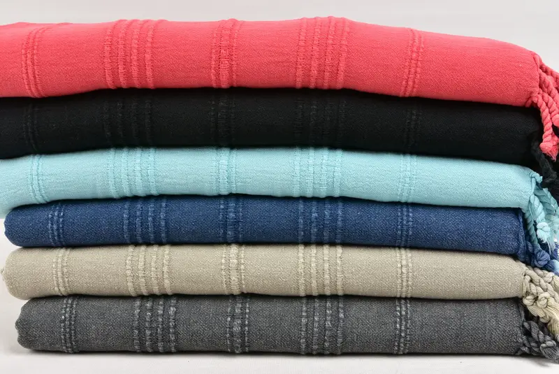 68x36 Cotton Striped Stonewashed Towel, Monogrammed Beach Towel, Bachelorette Party Gift, Personalized Gift For Him, Organic Turkish towel - 2