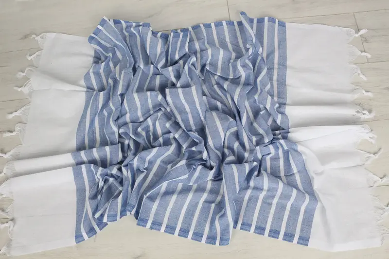 Geschenk für Freund, Monogram Beach Handtuch, bester Freund Geschenk, 70x40 Baumwollstreifenhandtuch, Handtuch der Strandgröße, Junggesellenhöhle, Beach, Geschenk für sie - 2