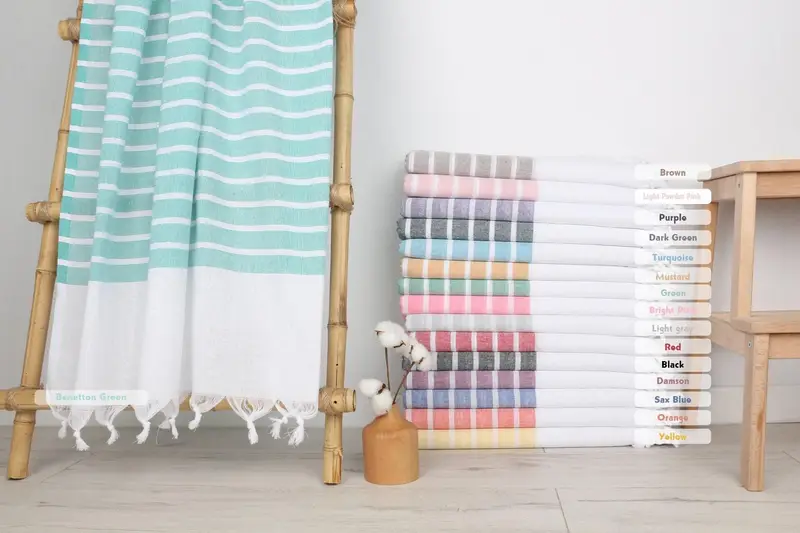 Geschenk für Freund, Monogram Beach Handtuch, bester Freund Geschenk, 70x40 Baumwollstreifenhandtuch, Handtuch der Strandgröße, Junggesellenhöhle, Beach, Geschenk für sie - 5