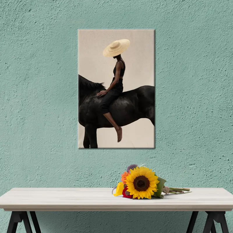 Elegant Horse Canvas: Perfect Woman & Horse Lover Gift
