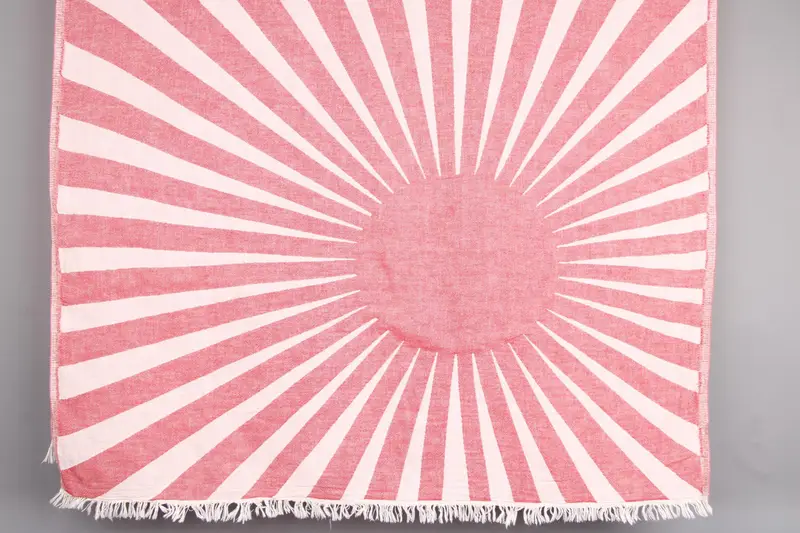 Sand-free Beach Towel Monogrammed Organic Cotton Beige, 36x71 Inches