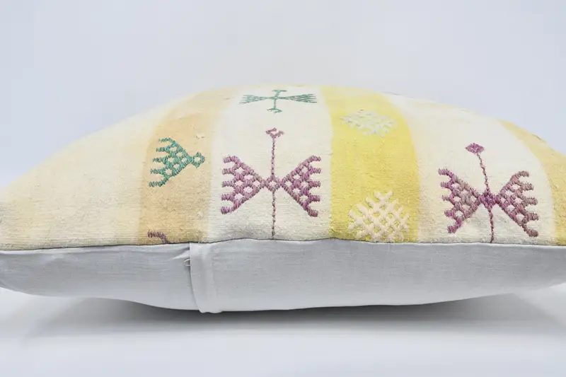 Outdoor Bolster Pillow Case, Rustic Pillow, Handmade Kilim Cushion, 32x32 White Cushion Case, Pillow, Gift Pillow, Antique Pillows - 5
