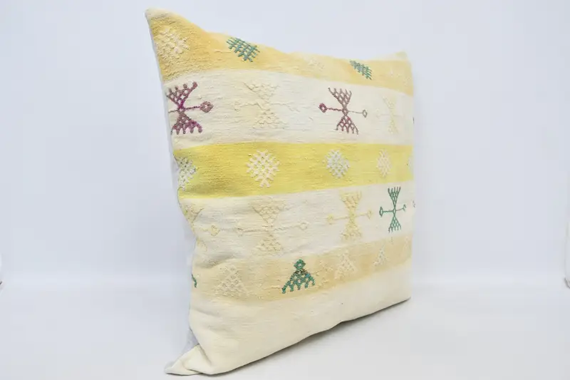Outdoor Bolster Pillow Case, Rustic Pillow, Handmade Kilim Cushion, 32x32 White Cushion Case, Pillow, Gift Pillow, Antique Pillows - 3