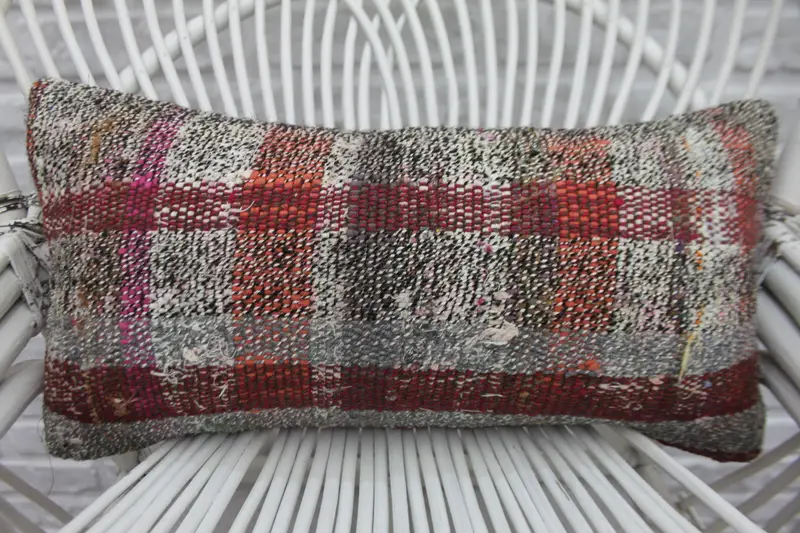 El Yapımı Çizgili Kırlent, Oturma Odası için Vintage İşlemeli Yastık