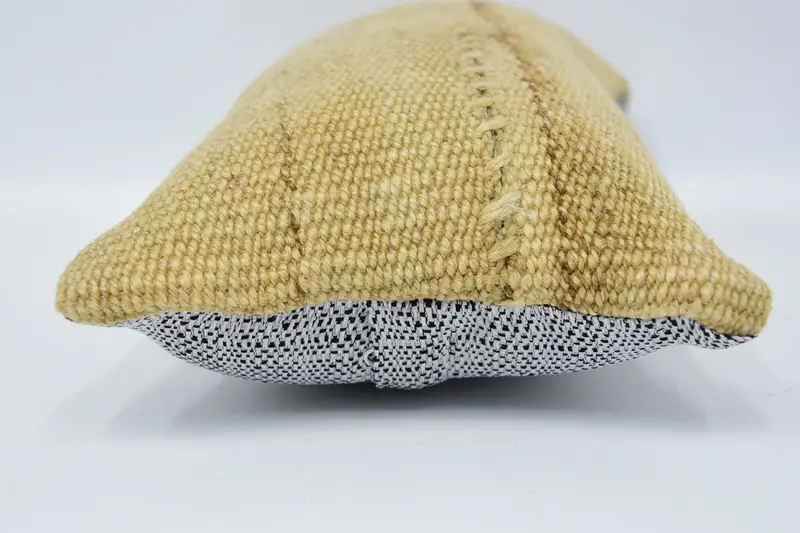8x16 Beige Pillow Sham, Pillow for Sofa, Sofa Bolster Pillow Case, Pillow Case, Antique Pillows, Handmade Kilim Cushion - 5