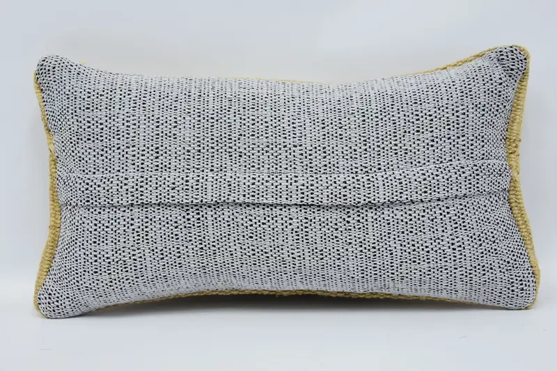 8x16 Beige Pillow Sham, Pillow for Sofa, Sofa Bolster Pillow Case, Pillow Case, Antique Pillows, Handmade Kilim Cushion - 6