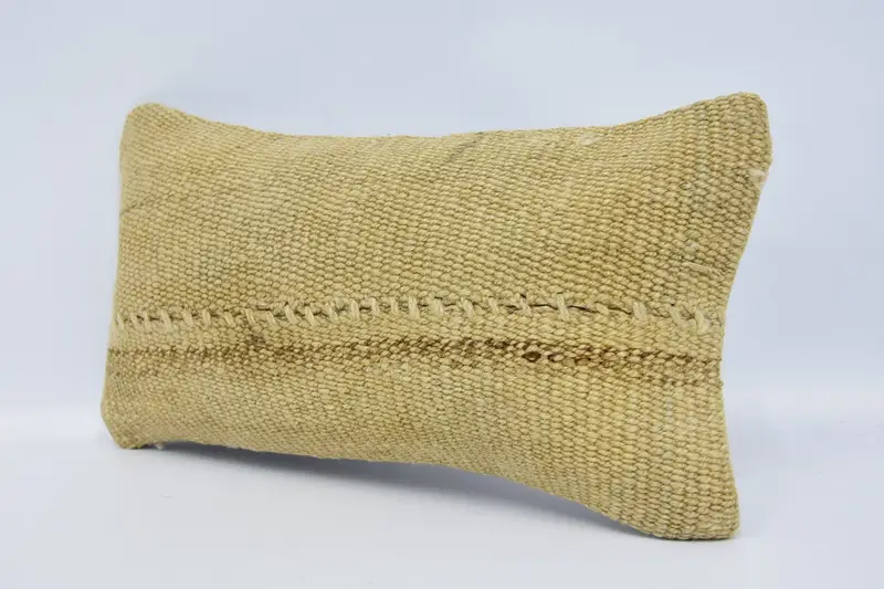 8x16 Beige Pillow Sham, Pillow for Sofa, Sofa Bolster Pillow Case, Pillow Case, Antique Pillows, Handmade Kilim Cushion - 4
