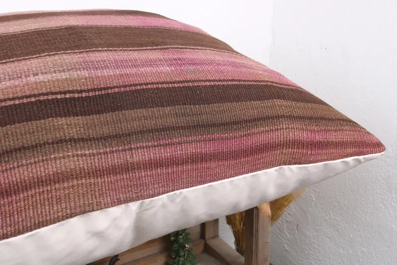 Pillow, Ethnical Kilim Rug Pillow, 32x32 Brown Cushion, Turkish Pillow, Interior Designer Pillow, Ethnic Pillow Cover Cushion Cover - 6