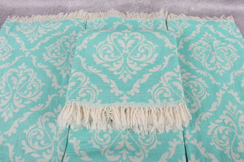 Monogram Beach Towel, 68x36 Cotton Baroque Towel, Quick-dry peshtemal, Bathroom Towel, Monogrammed Turkish Towel, Travel Towel, Embroidered Towel - 5