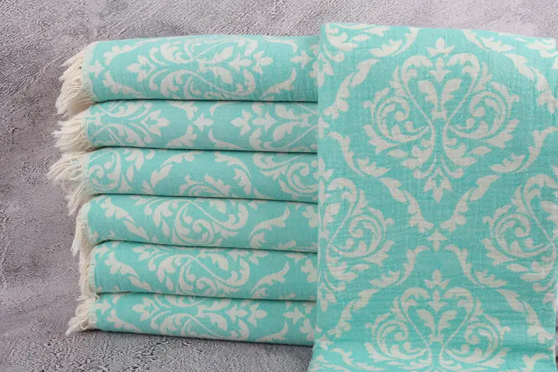 Monogram Beach Towel, 68x36 Cotton Baroque Towel, Quick-dry peshtemal, Bathroom Towel, Monogrammed Turkish Towel, Travel Towel, Embroidered Towel - 2