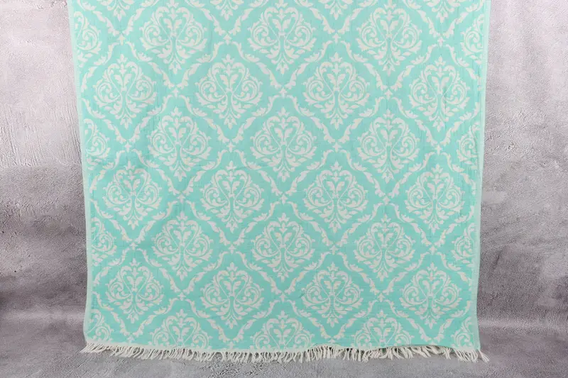 Monogram Beach Towel, 68x36 Cotton Baroque Towel, Quick-dry peshtemal, Bathroom Towel, Monogrammed Turkish Towel, Travel Towel, Embroidered Towel - 1