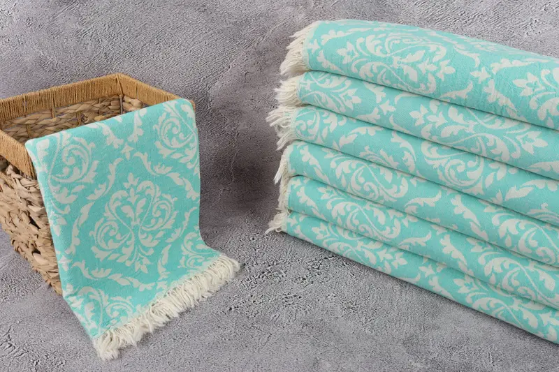 Monogram Beach Towel, 68x36 Cotton Baroque Towel, Quick-dry peshtemal, Bathroom Towel, Monogrammed Turkish Towel, Travel Towel, Embroidered Towel - 4