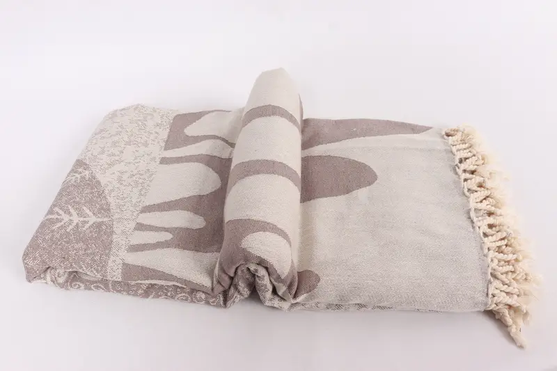 100x80 Cotton Turtle Design Towel, Turkish Bedcover, Bachelorette Party Favors, Woven Throw Blanket, Gifts For Him, Turkish Blanket, Organic Throw - 5