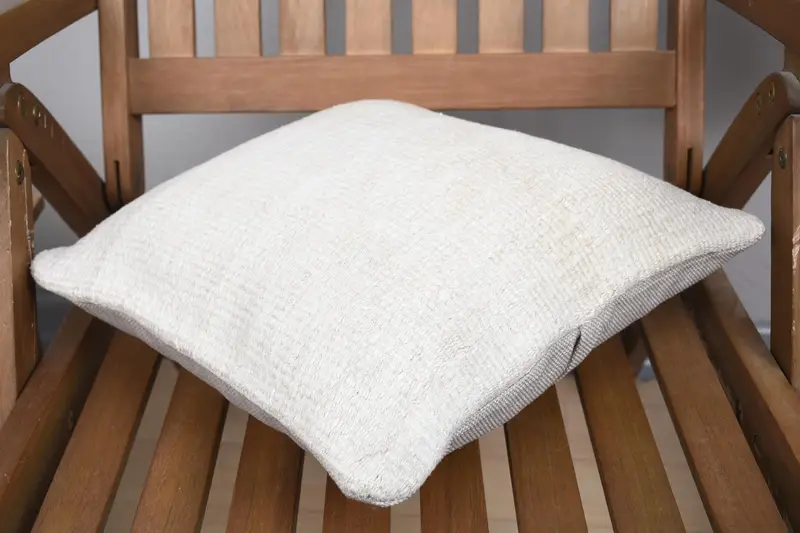 Ottoman Pillow Case, Home Decor Pillow, 14x14 Beige Pillow Cover, Kilim Cushion Sham, Boho Pillow, Pastel Pillow Cover, Pillow Cover - 4