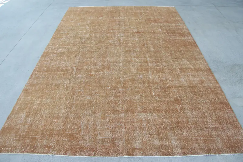 Teppich in Bronze und Beige, 8,7 x 12,4 Fuß, geometrisches Blumenmuster